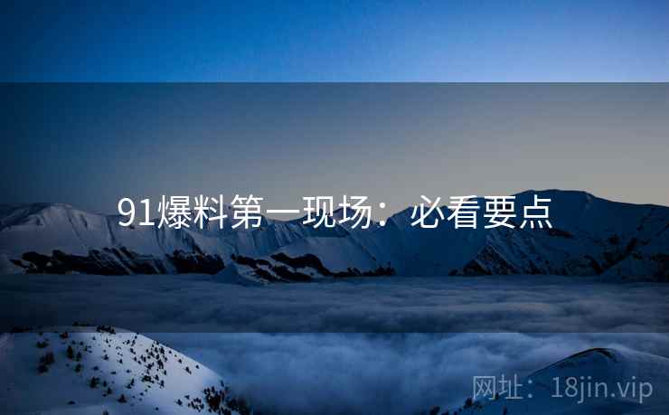91爆料第一现场：必看要点