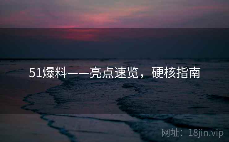 51爆料——亮点速览，硬核指南